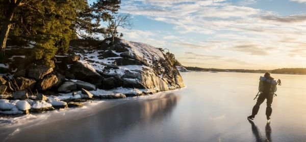 frozen lakes sweden
